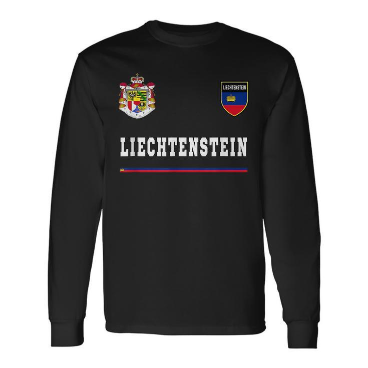 Liechtenstein SportSoccer Jersey Flag Football Long Sleeve T-Shirt T-Shirt