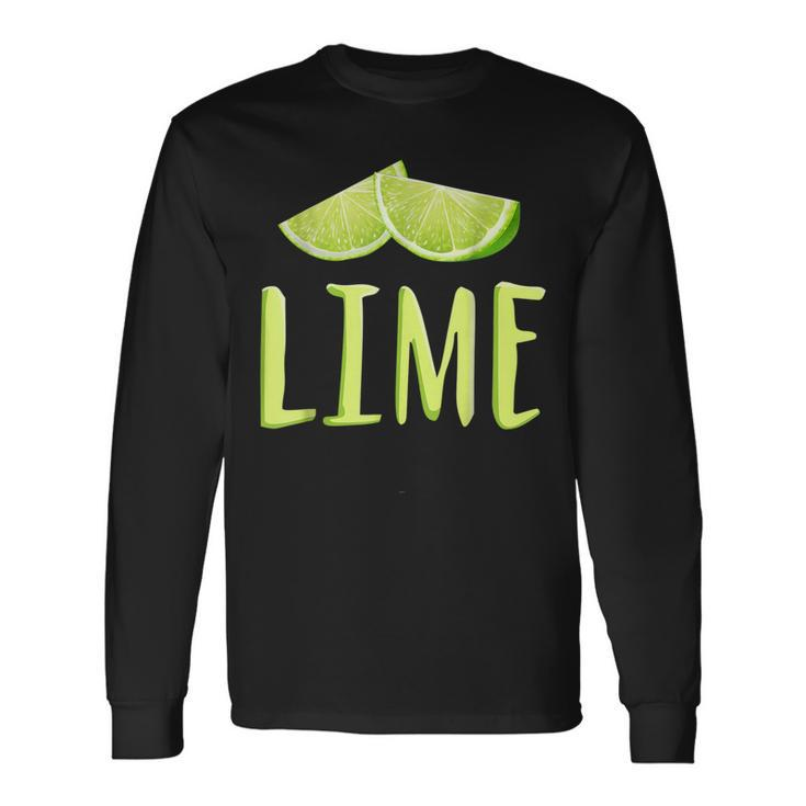 Lime Salt Tequila Halloween Costume Matching Group Long Sleeve T-Shirt