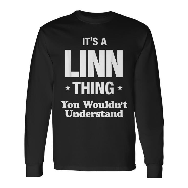 Linn Thing Surname Last Name Last Name Long Sleeve T-Shirt T-Shirt