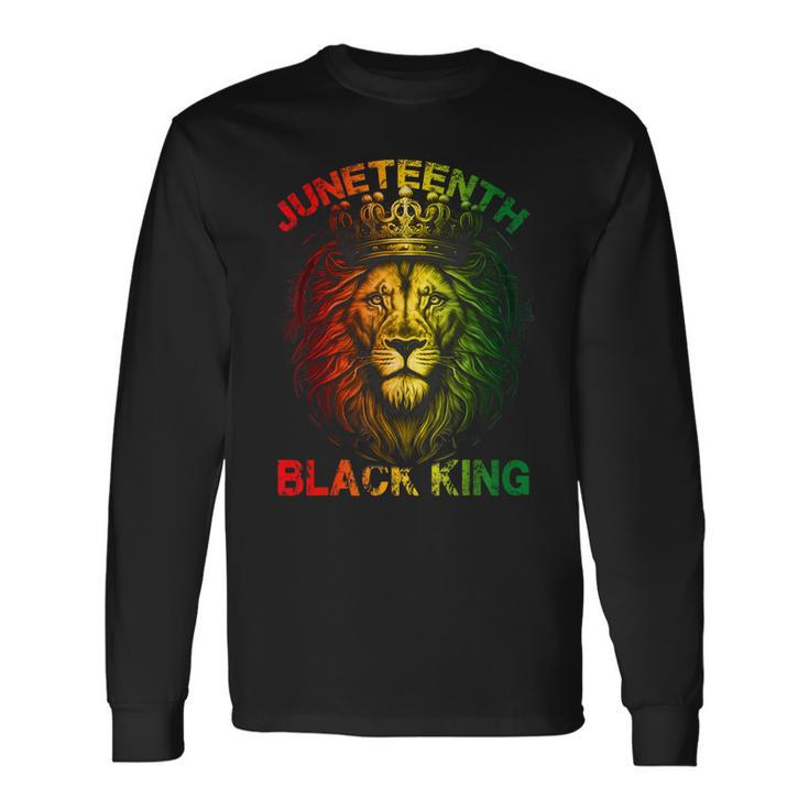 Lion Junenth Black King Melanin Father Dad Son Boys Long Sleeve T-Shirt T-Shirt