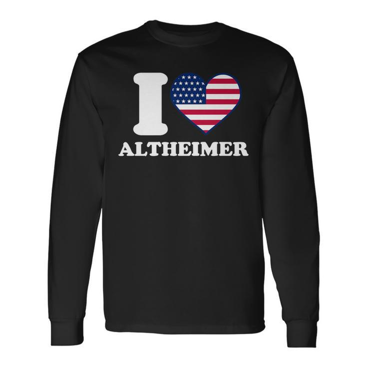 I Love Altheimer I Heart Altheimer Long Sleeve T-Shirt