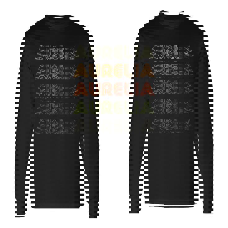 Love Heart Aurelia GrungeVintage Style Black Aurelia Long Sleeve T-Shirt Gifts ideas