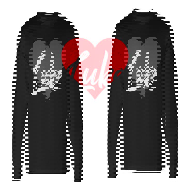 I Love Luke First Name I Heart Named Long Sleeve T-Shirt Gifts ideas