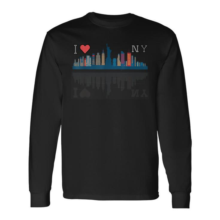 I Love New York City Nyc Liberty Statue Brooklyn Newyork Long Sleeve T-Shirt