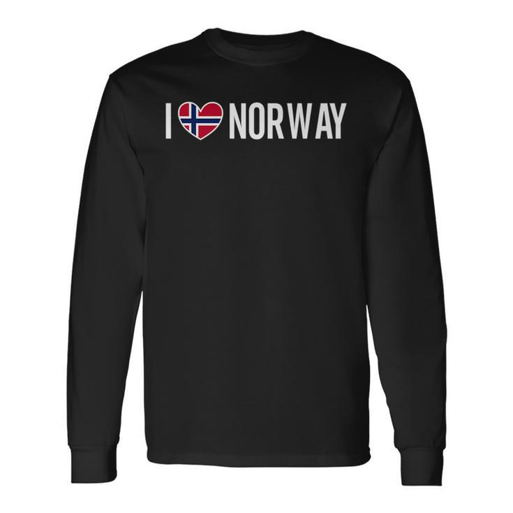 I Love Norway Norwegian Flag Oslo Nordic Norge Pride Long Sleeve T-Shirt T-Shirt