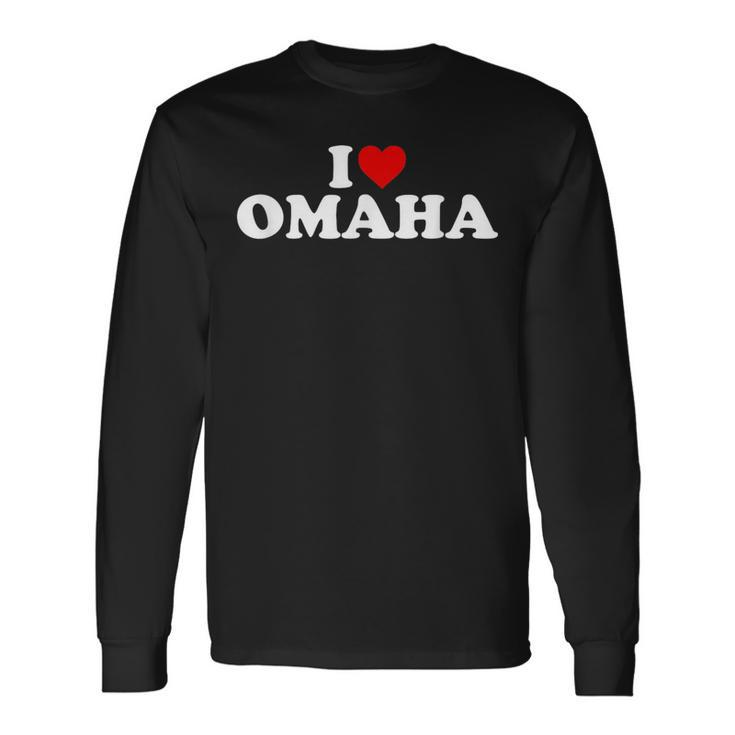 I Love Omaha Heart Long Sleeve T-Shirt