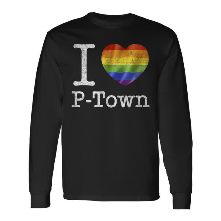 I Love P-Town Provincetown Ma Gay Pride Lgbt Long Sleeve T-Shirt T-Shirt