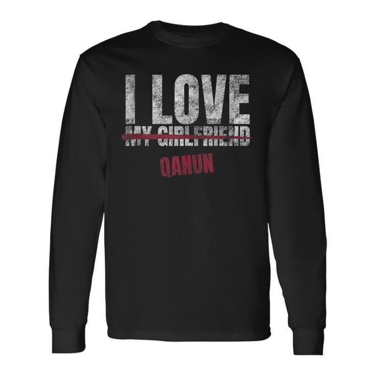 I Love Qanun Musical Instrument Music Musical Long Sleeve T-Shirt Gifts ideas