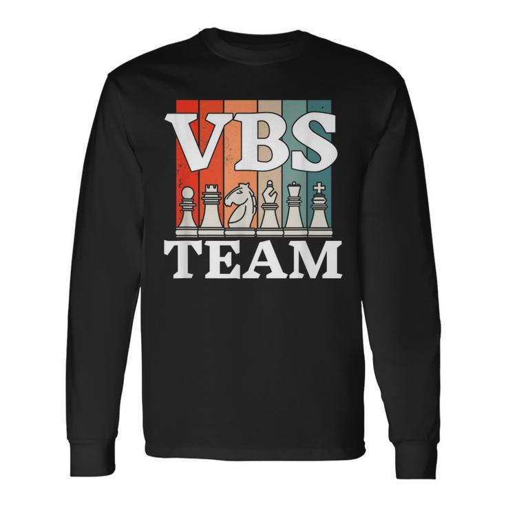 I Love Vbs 2023 Chess Game Vacation Bible School Knight Long Sleeve T-Shirt