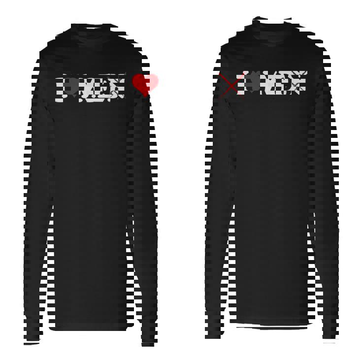 I Love Without The N I Love With N Crossed Out Long Sleeve T-Shirt T-Shirt