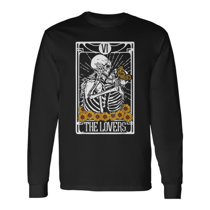 The Lovers Tarot Card Reading Witch Aesthetic Halloween Reading s Long Sleeve T-Shirt