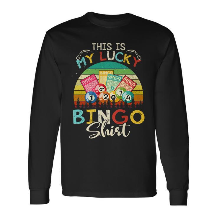 This Is My Lucky Bingo Bingo Player Long Sleeve T-Shirt