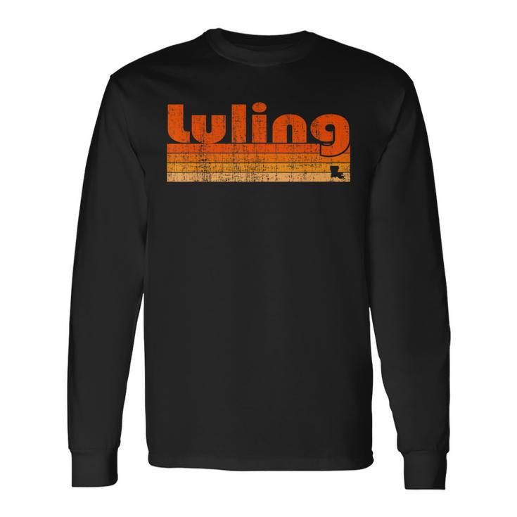 Luling Louisiana Retro 80S Style Long Sleeve T-Shirt
