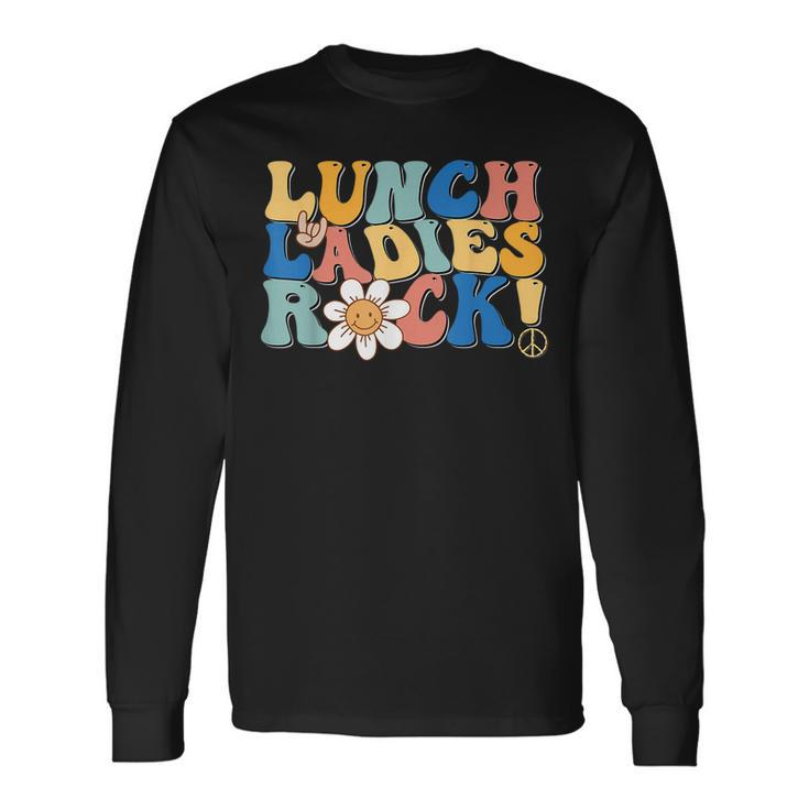 Lunch Ladies Rock Retro Lunch Ladies Squad Cafeteria Crew Long Sleeve