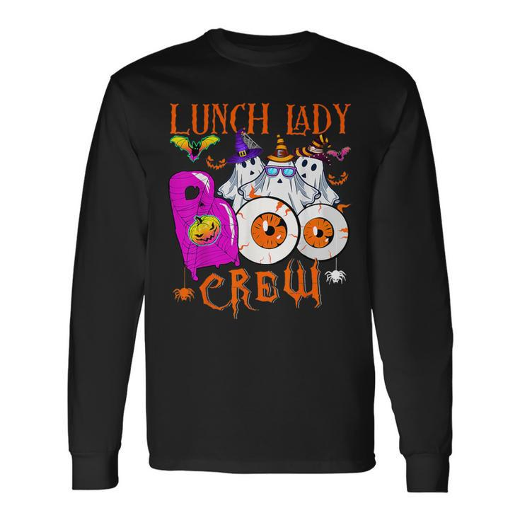 Lunch Lady Boo Crew Cool Ghost Halloween Costume Long Sleeve T-Shirt
