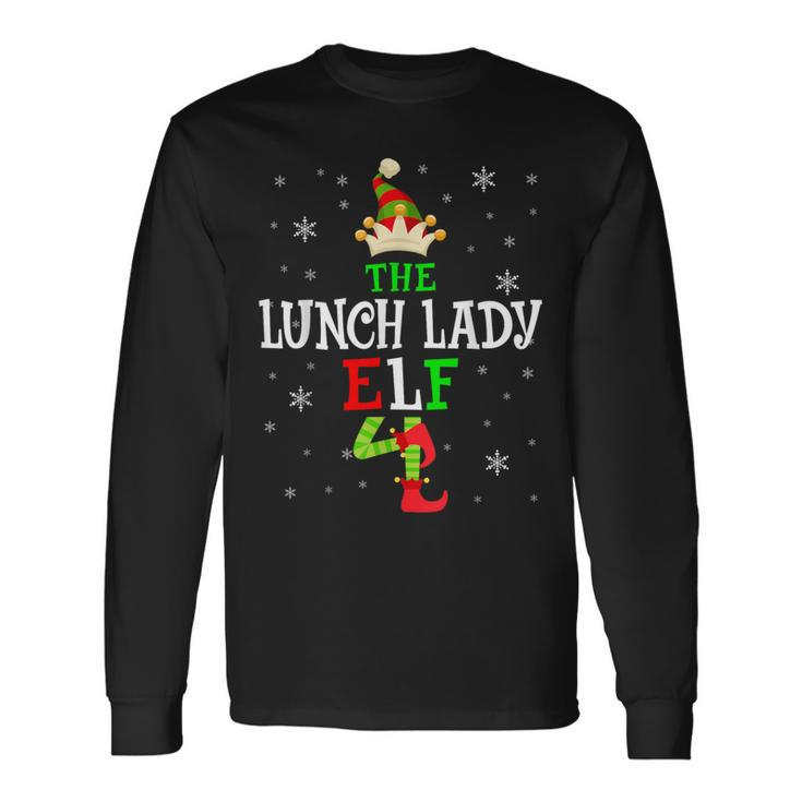 The Lunch Lady Elf Christmas Elf Party Matching Family Group Long Sleeve T-Shirt