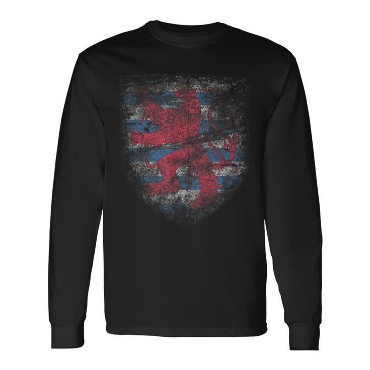 Luxembourg Pride Coat Of Arms Of Luxembourgish Heritage Long Sleeve T-Shirt T-Shirt