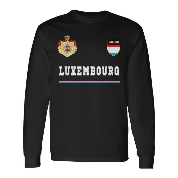 Luxembourg SportSoccer Jersey Flag Football Long Sleeve T-Shirt T-Shirt