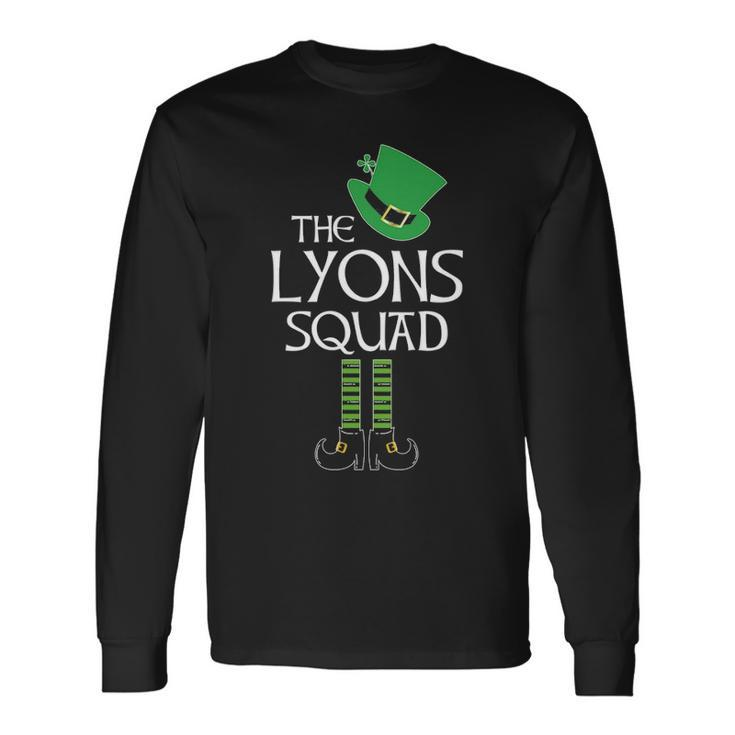 Lyons Name The Lyons Squad Leprechaun V2 Long Sleeve T-Shirt Gifts ideas
