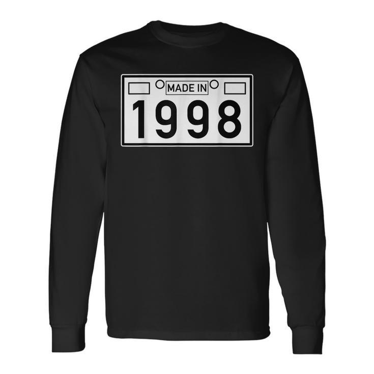 Made In 1998 Car Lover Birthday Long Sleeve T-Shirt