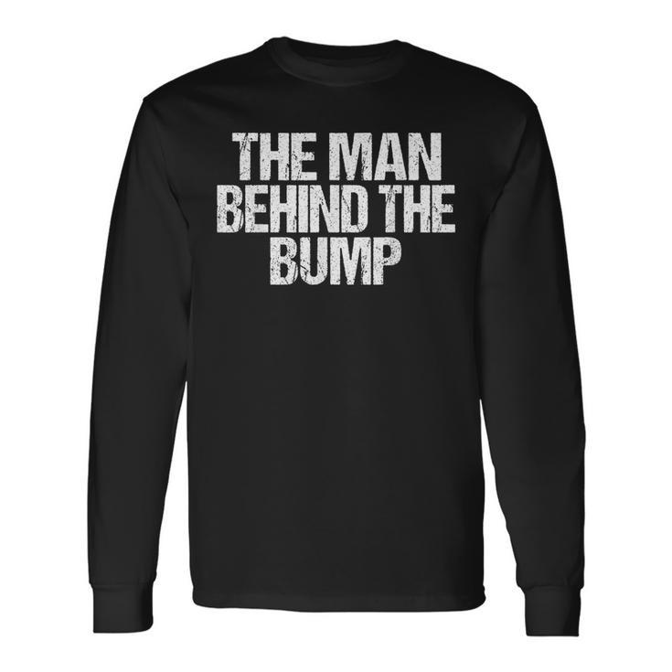 Man Behind The Bump Pregnancy Announcement Christmas Long Sleeve T-Shirt Gifts ideas