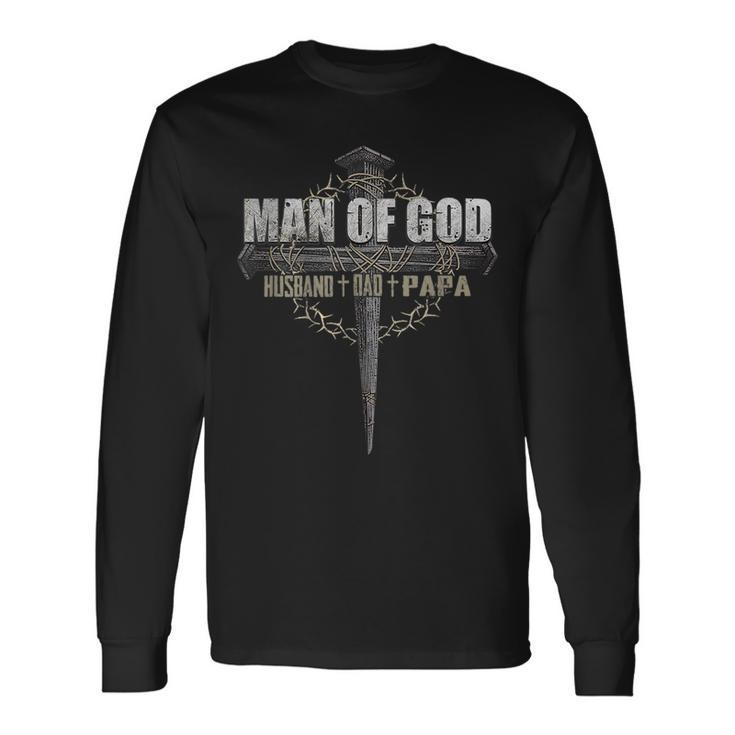Man Of God Husband Dad Papa Long Sleeve T-Shirt T-Shirt