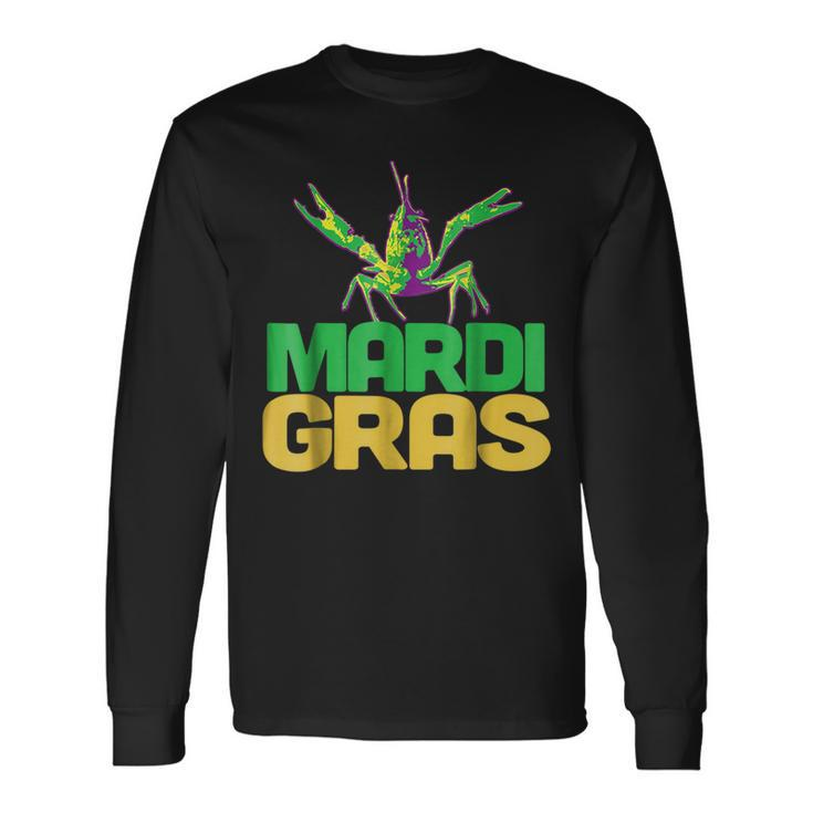 Mardi Gras Crawfish Carnival New Orleans Party Long Sleeve T-Shirt