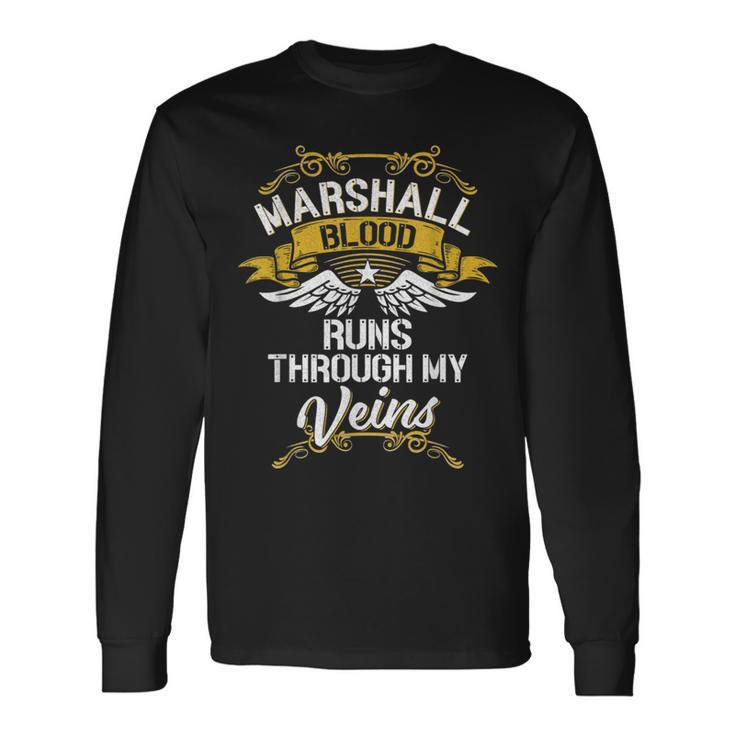 Marshall Blood Runs Through My Veins Long Sleeve T-Shirt