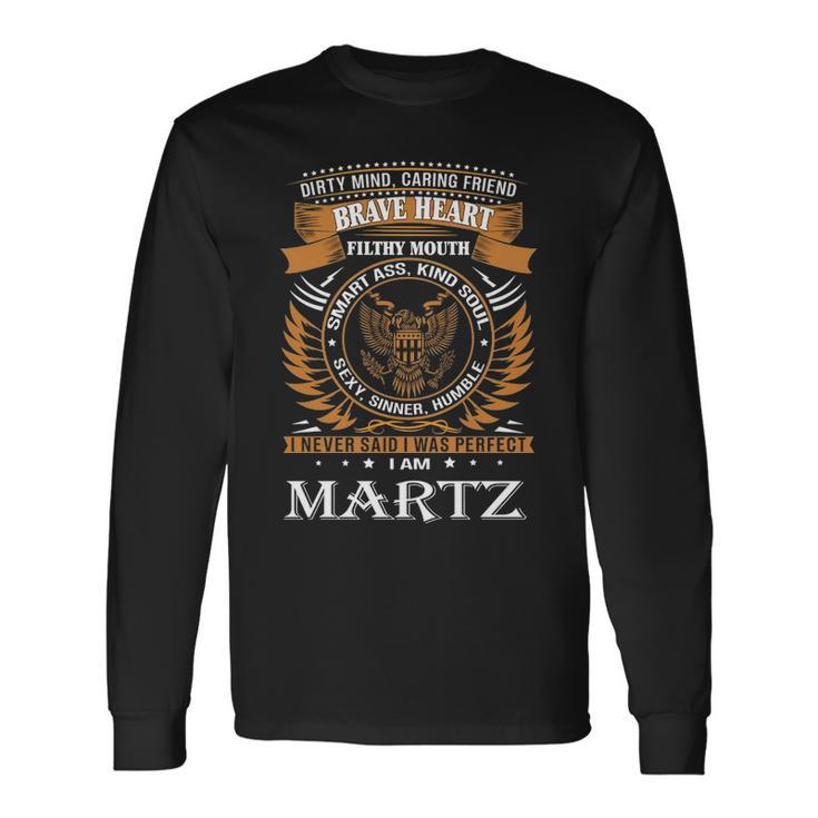 Martz Name Martz Brave Heart V2 Long Sleeve T-Shirt Gifts ideas