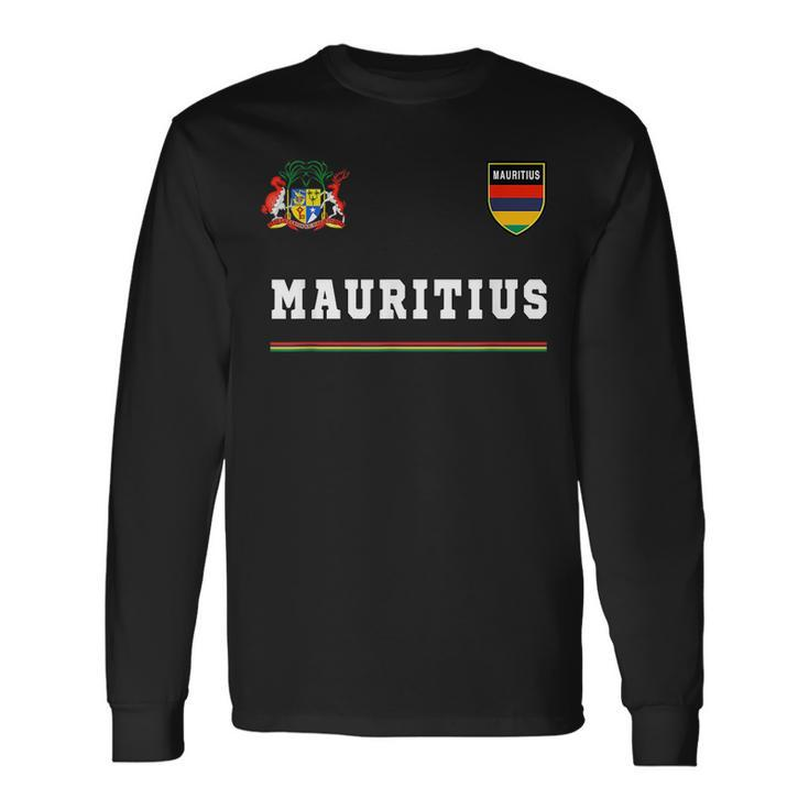 Mauritius SportSoccer Jersey Flag Football Long Sleeve T-Shirt T-Shirt