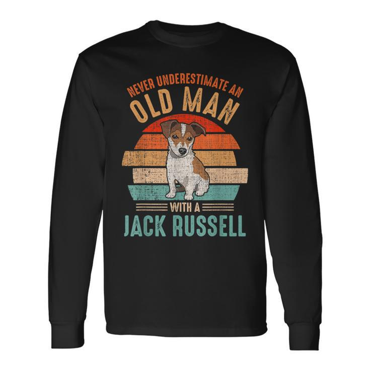 Mb Never Underestimate An Old Man With A Jack Russel Long Sleeve T-Shirt
