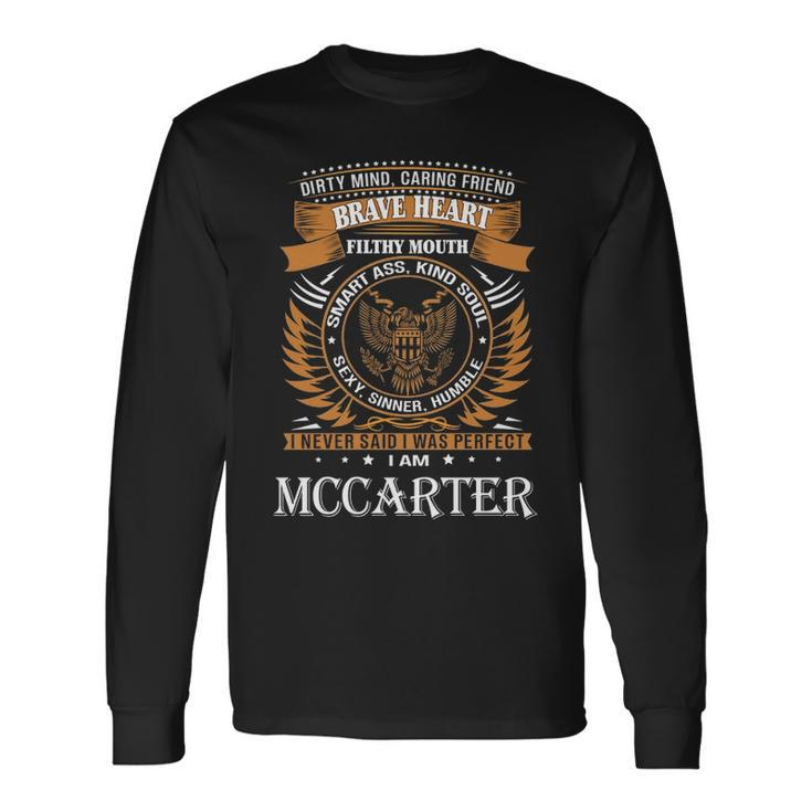 Mccarter Name Mccarter Brave Heart V2 Long Sleeve T-Shirt
