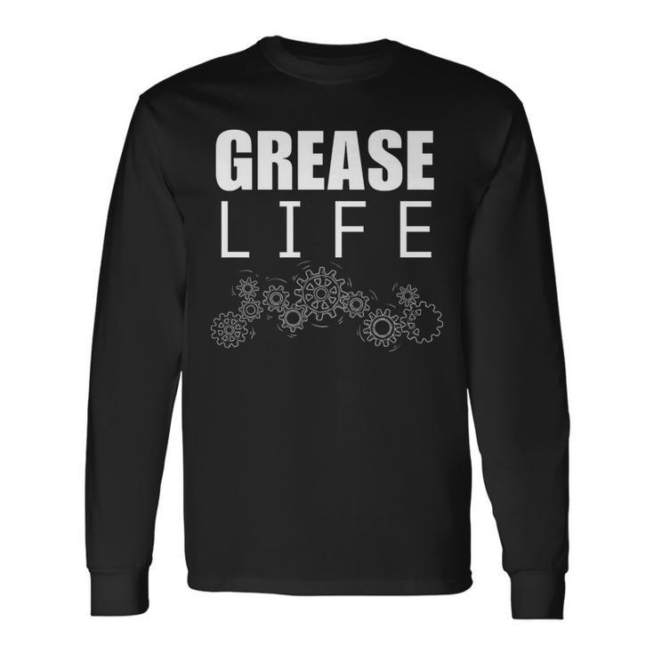 Mechanic Grease Life Gears For Car Mechanic Dad Long Sleeve T-Shirt T-Shirt