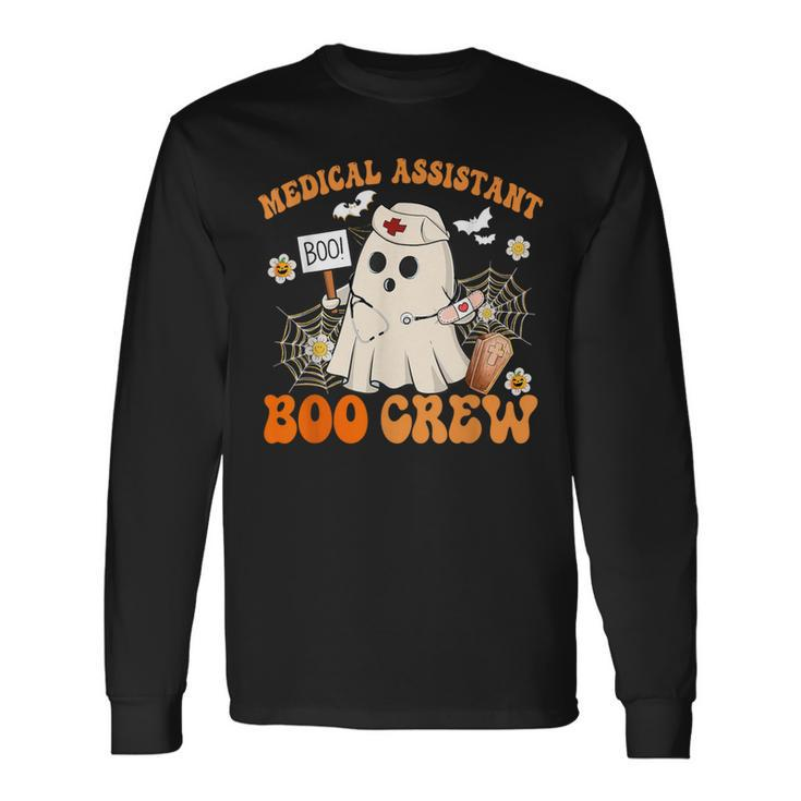 Medical Assistant Boo Crew Ghost Halloween Costumes Long Sleeve T-Shirt