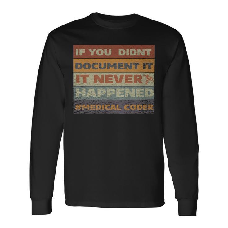 Medical Coder Medical Coder Long Sleeve T-Shirt