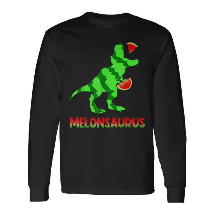 Melonsaurus Watermelon Dinosaur Rex Summer Vacation Long Sleeve T-Shirt T-Shirt