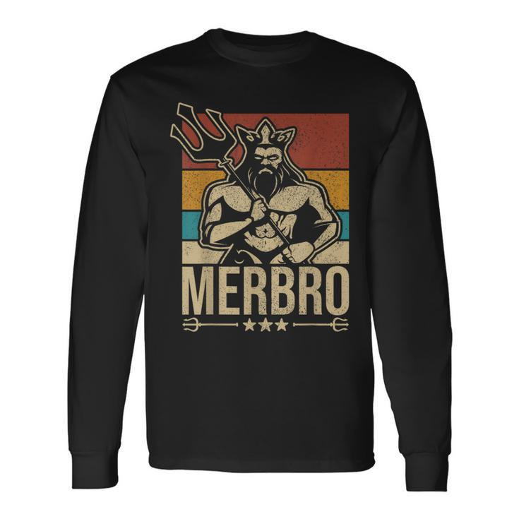 Merbro Brother Mermaid Bro Birthday Costume Party Outfit Long Sleeve T-Shirt T-Shirt