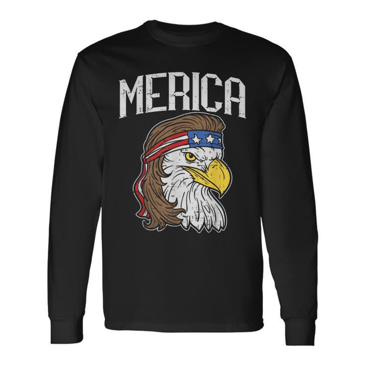 Merica Eagle Mullet 4Th Of July Redneck Patriot Long Sleeve T-Shirt T-Shirt