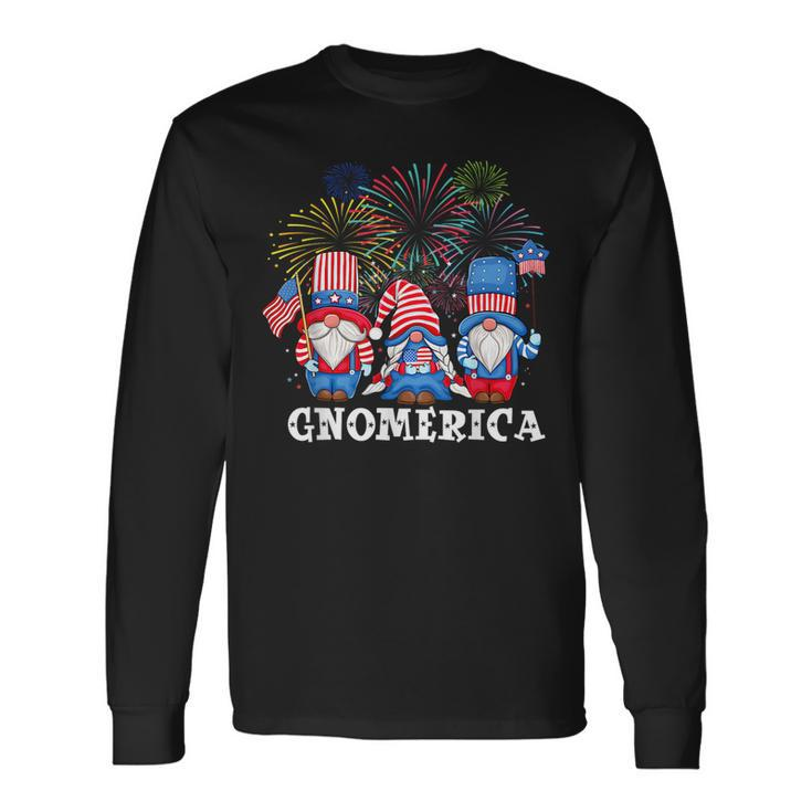 Merica Gnome 4Th Of July Patriotic Gnomes American Usa Long Sleeve T-Shirt T-Shirt