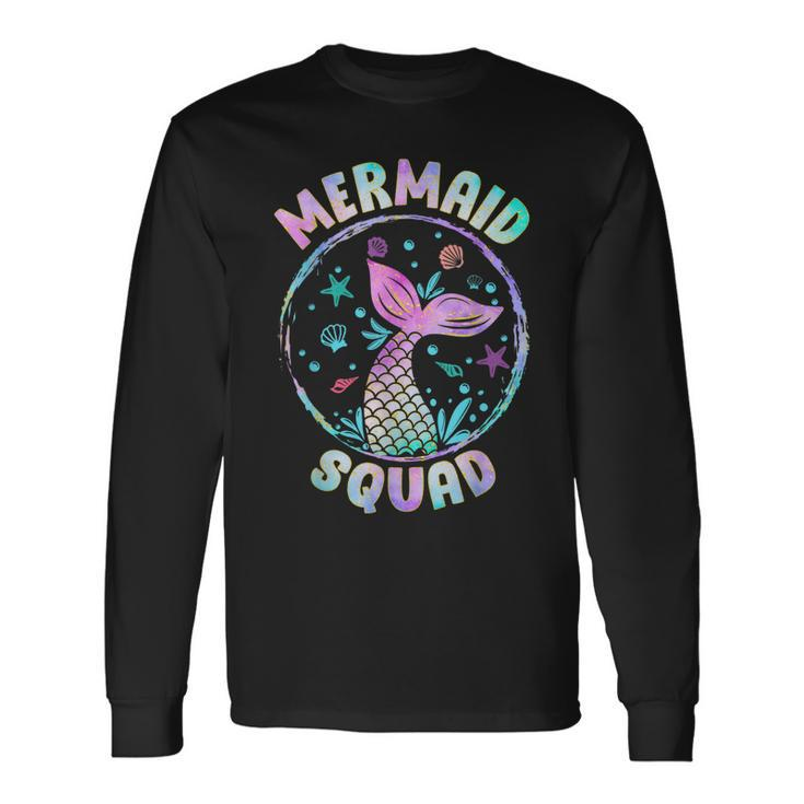 Mermaid Squad Themed Birthday Party Mermaids Matching Long Sleeve T-Shirt T-Shirt