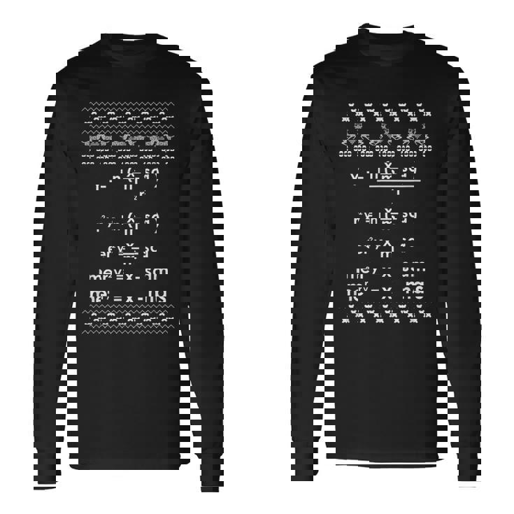 Merry Christmas Math Equation Ugly Christmas Sweater Long Sleeve T-Shirt