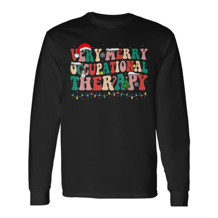 Very Merry Occupational Therapy Ot Squad Christmas Long Sleeve T-Shirt