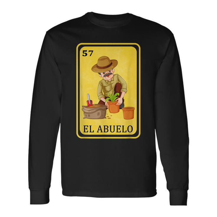 Mexican Grandpa Father Dad Spanish Lottery Bingo El Abuelo Long Sleeve T-Shirt
