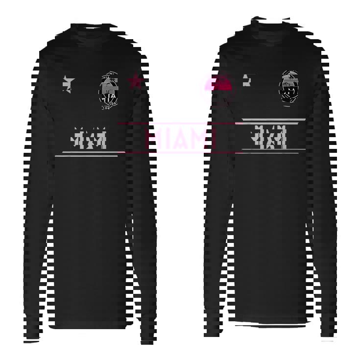 Miami Palm Tree Sunset Mini Pink Badge er Edition Long Sleeve T-Shirt T-Shirt