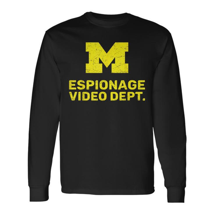 Michigan Espionage Dept Michigan Video Espionage Department Long Sleeve T-Shirt