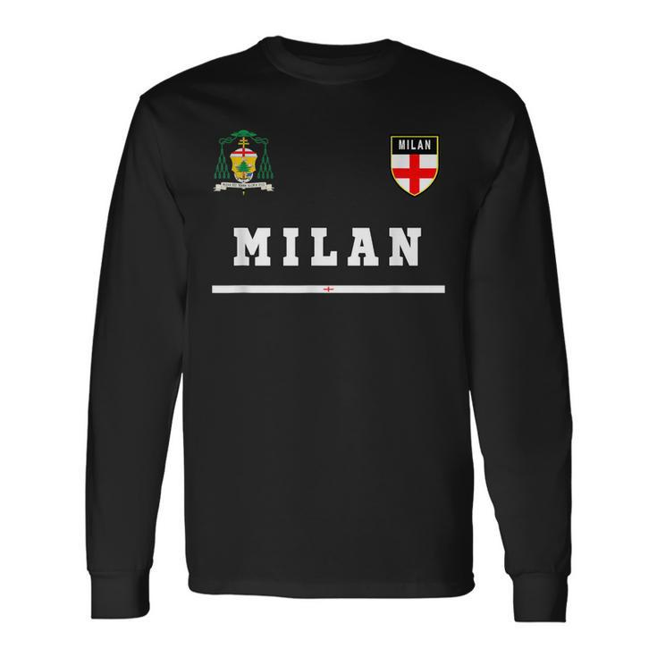 Milan SportSoccer Jersey Flag Football Italy Long Sleeve T-Shirt T-Shirt
