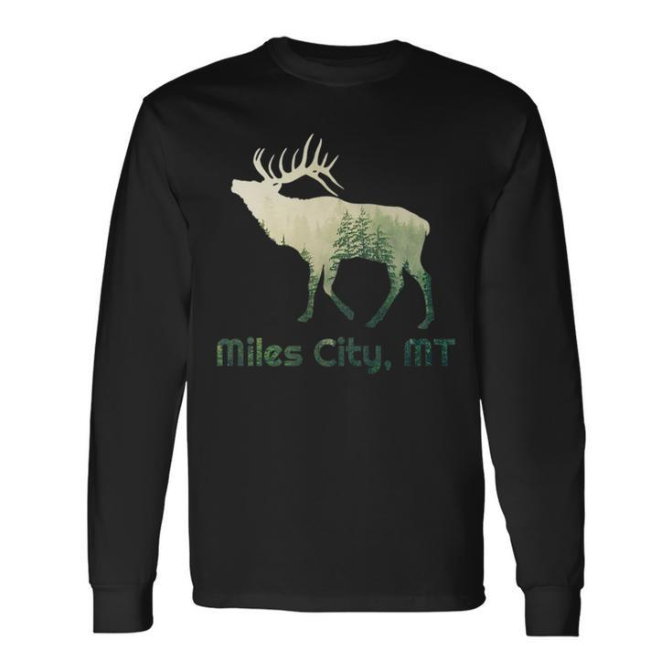 Miles City Mt Pride Elk Forest Wildlife Nature Mountain Long Sleeve T-Shirt T-Shirt