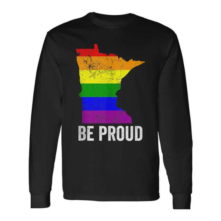 Minnesota State Gay Pride Flag Lgbt Lesbian Bisexual Trans Long Sleeve T-Shirt T-Shirt