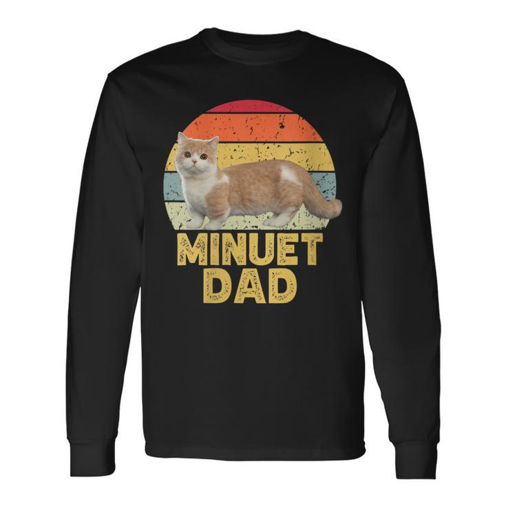 Minuet Napoleon Cat Dad Retro For Cats Lover Long Sleeve T-Shirt