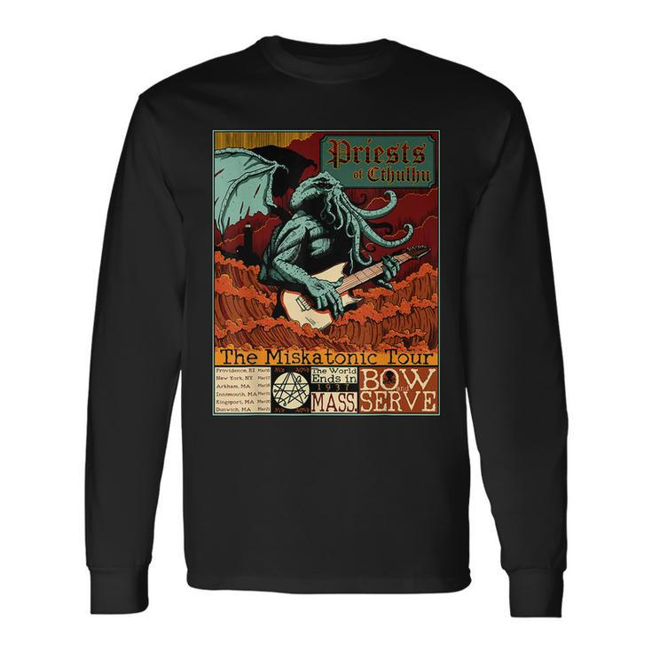 Miskatonic Cthulhu The Great Rock Cosmic Horror Parody Parody Long Sleeve T-Shirt Gifts ideas